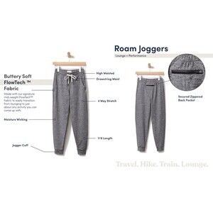 Feat Clothing Women's Roam Performance Joggers Pants Heather Gray Large
